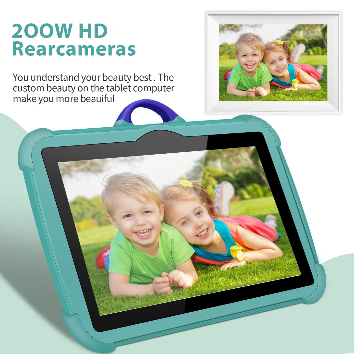 New Cartoon Pattern Kids Tablet 7 Inch Quad Core 4GB RAM 64GB ROM Android Learning Education Games Tablets Children's Gifts