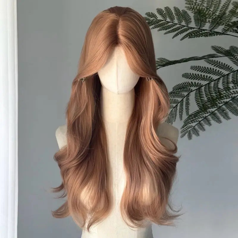 Perruque Lace Front Blonde Champagne — Ondulée Longue