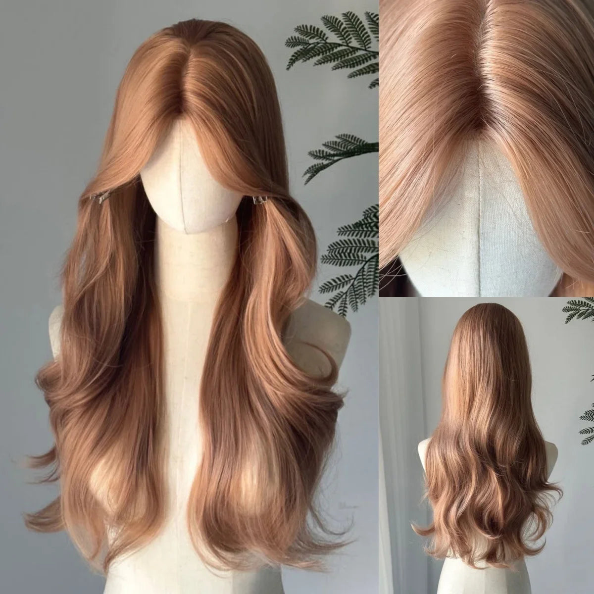 Perruque Lace Front Blonde Champagne — Ondulée Longue