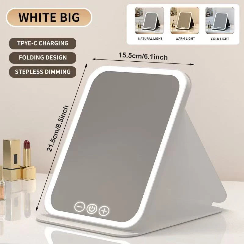 Miroir LED Maquillage — Lumière Ajustable Petit & Grand Format