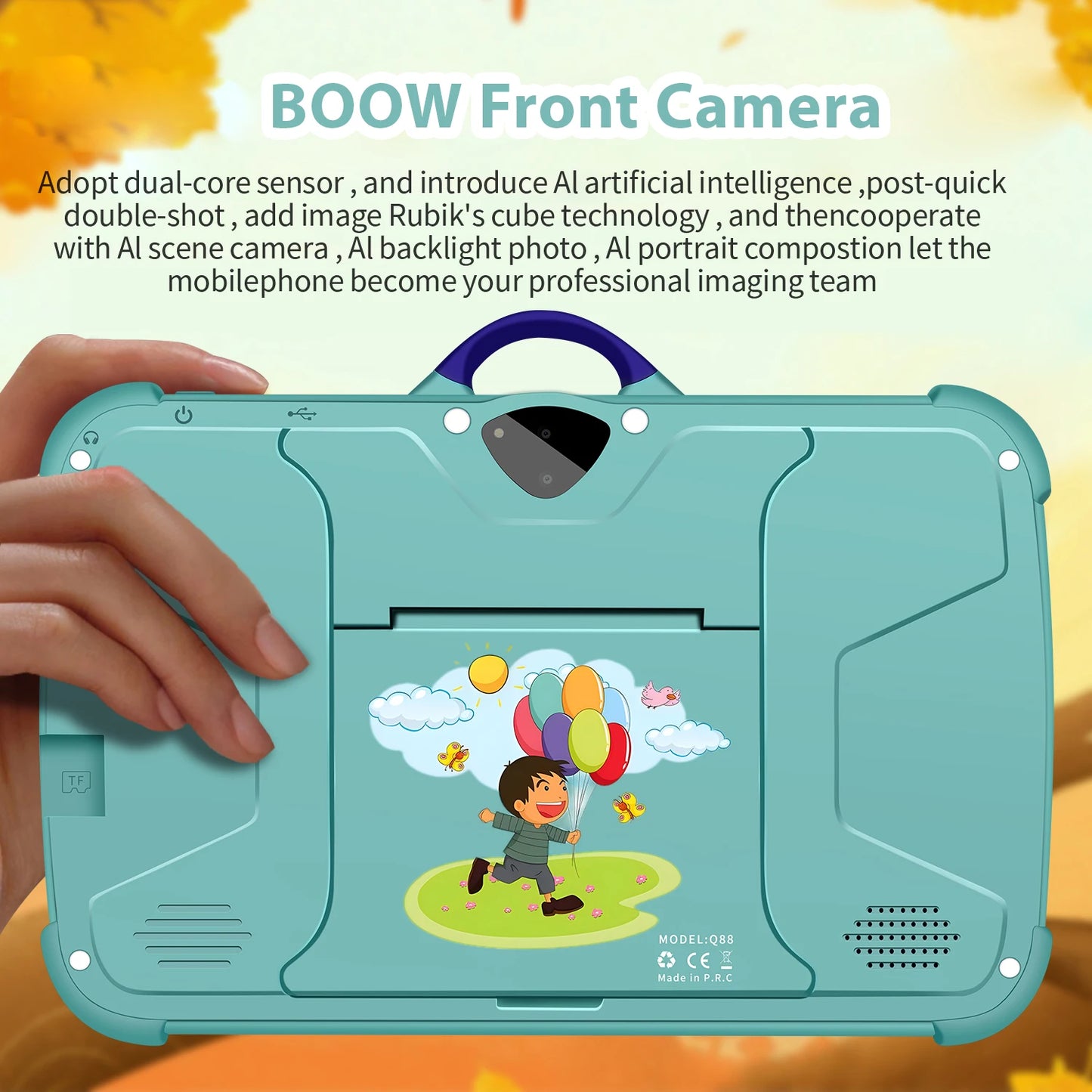 New Cartoon Pattern Kids Tablet 7 Inch Quad Core 4GB RAM 64GB ROM Android Learning Education Games Tablets Children's Gifts