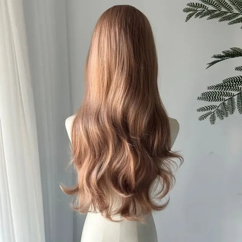 Perruque Lace Front Blonde Champagne — Ondulée Longue