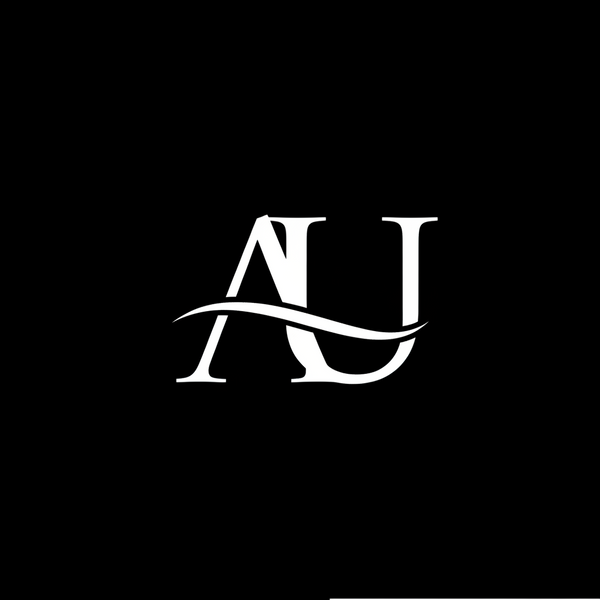 Monogramme AU blanc noir